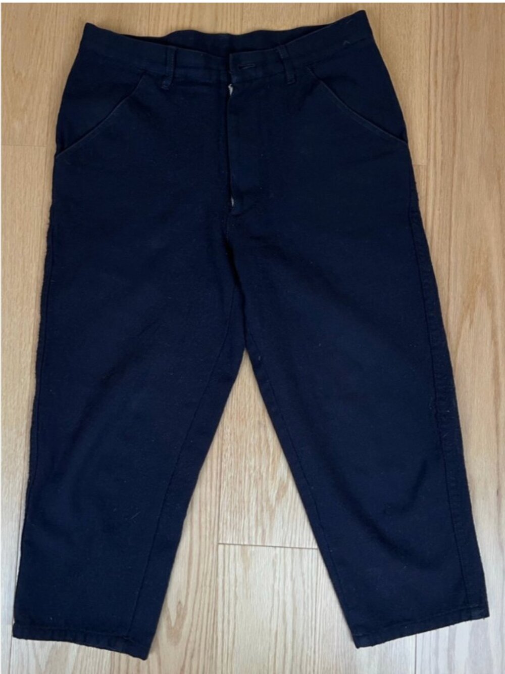 Comme des Garcons SHIRT Black Wool Cropped Pant